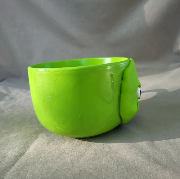 💚🗾 Neon Green 🧶 Soup Mug 🟢 Face - Picture 3 of 6